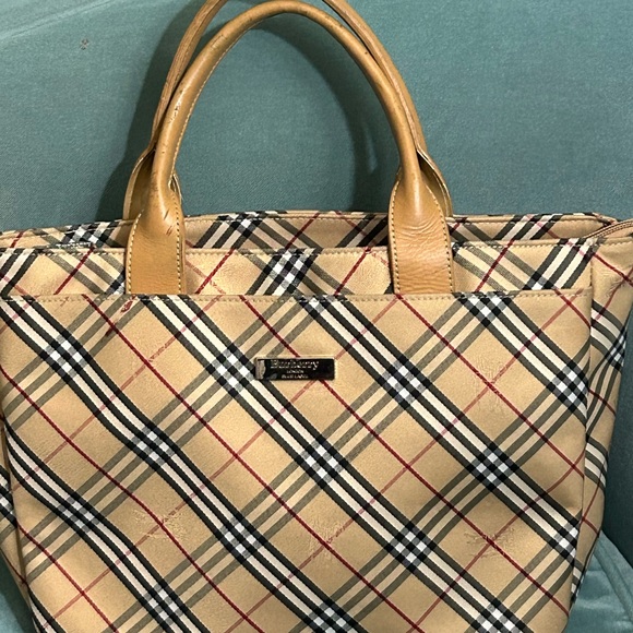 Canvas Checkerd Tote Bag - Picture 1 of 6